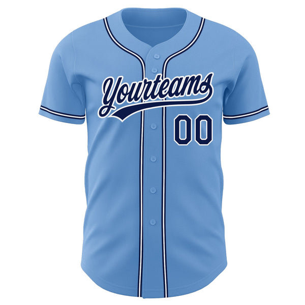 Custom Cream Light Blue-Red Authentic Baseball Jersey Discount – snapmade