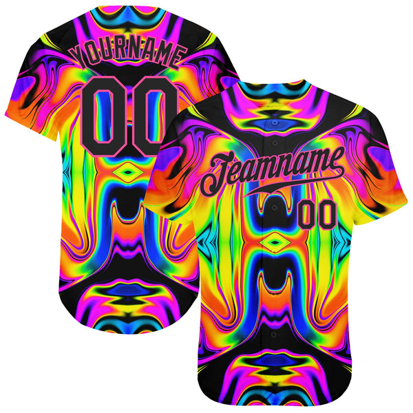 Custom Baseball Jersey 3D Pattern Design Abstract Pattern for Sport Team Authentic Men's Size:XL