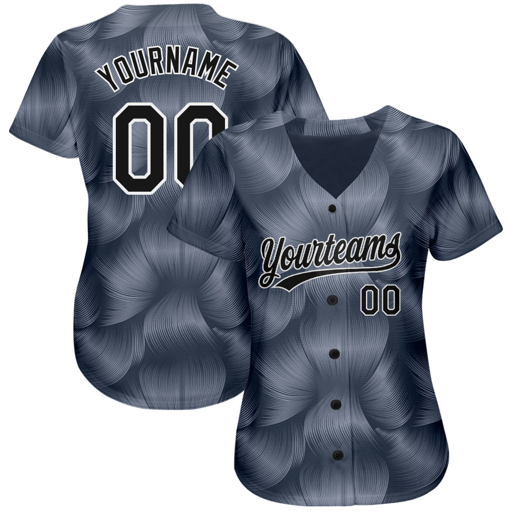 Custom 3D Pattern Design Fade Authentic Baseball Jersey