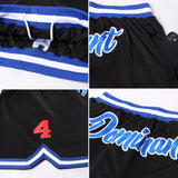 Custom Black Royal-Red Authentic Throwback Basketball Shorts