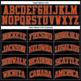 Custom Black Gray Pinstripe Orange-Gray Authentic Basketball Jersey