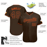 Custom Brown Brown-Orange Authentic Baseball Jersey