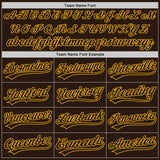 Custom Brown Brown-Gold Authentic Baseball Jersey