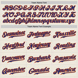 Custom Cream Royal Pinstripe Royal-Orange Authentic Baseball Jersey