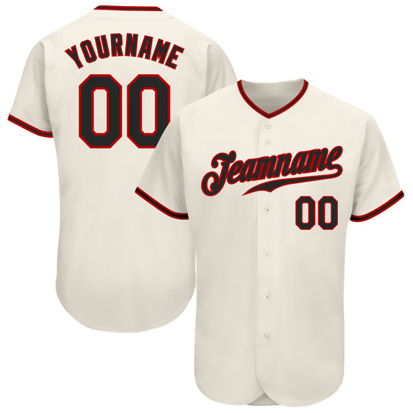 Custom Cream Light Blue-Red Authentic Baseball Jersey Discount – snapmade