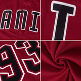 Custom Crimson Crimson-Cream Authentic Baseball Jersey