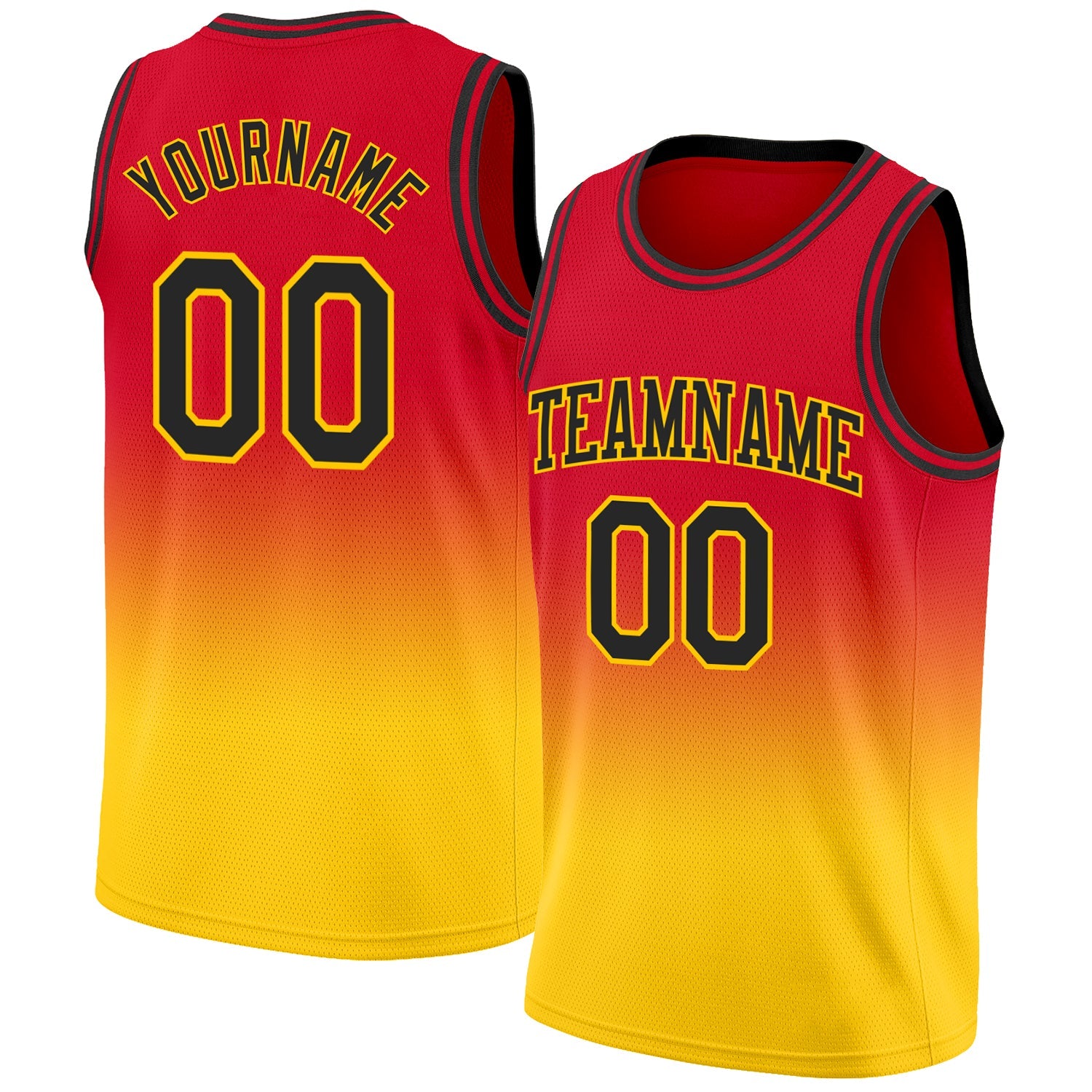 Custom Navy Gold-Orange Authentic Fade Fashion Basketball Jersey