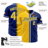 Custom Royal Gold-White Authentic Fade Fashion Baseball Jersey