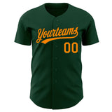 Custom Green Blaze Orange Authentic Baseball Jersey