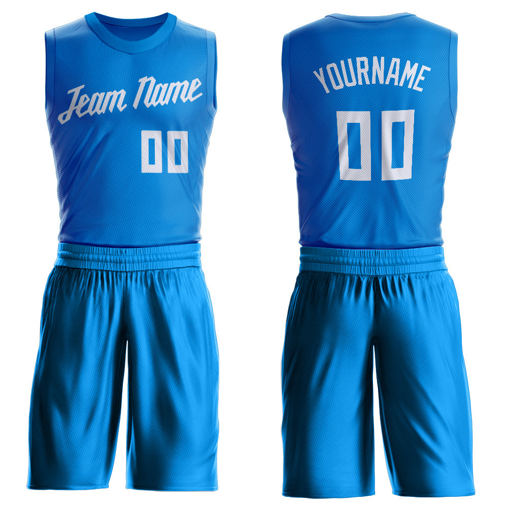 Custom Light Blue White V-Neck Basketball Jersey , Choose Your Own Custom  Basketball Jerseys Online – snapmade