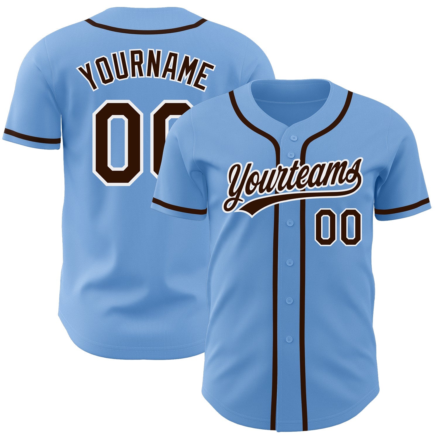 Custom Powder Blue Baseball Jerseys & Uniforms