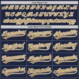 Custom Navy Old Gold-White Authentic Baseball Jersey