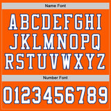 Custom Orange White-Royal Mesh Authentic Throwback Football Jersey