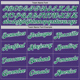 Custom Purple Kelly Green-White Performance T-Shirt