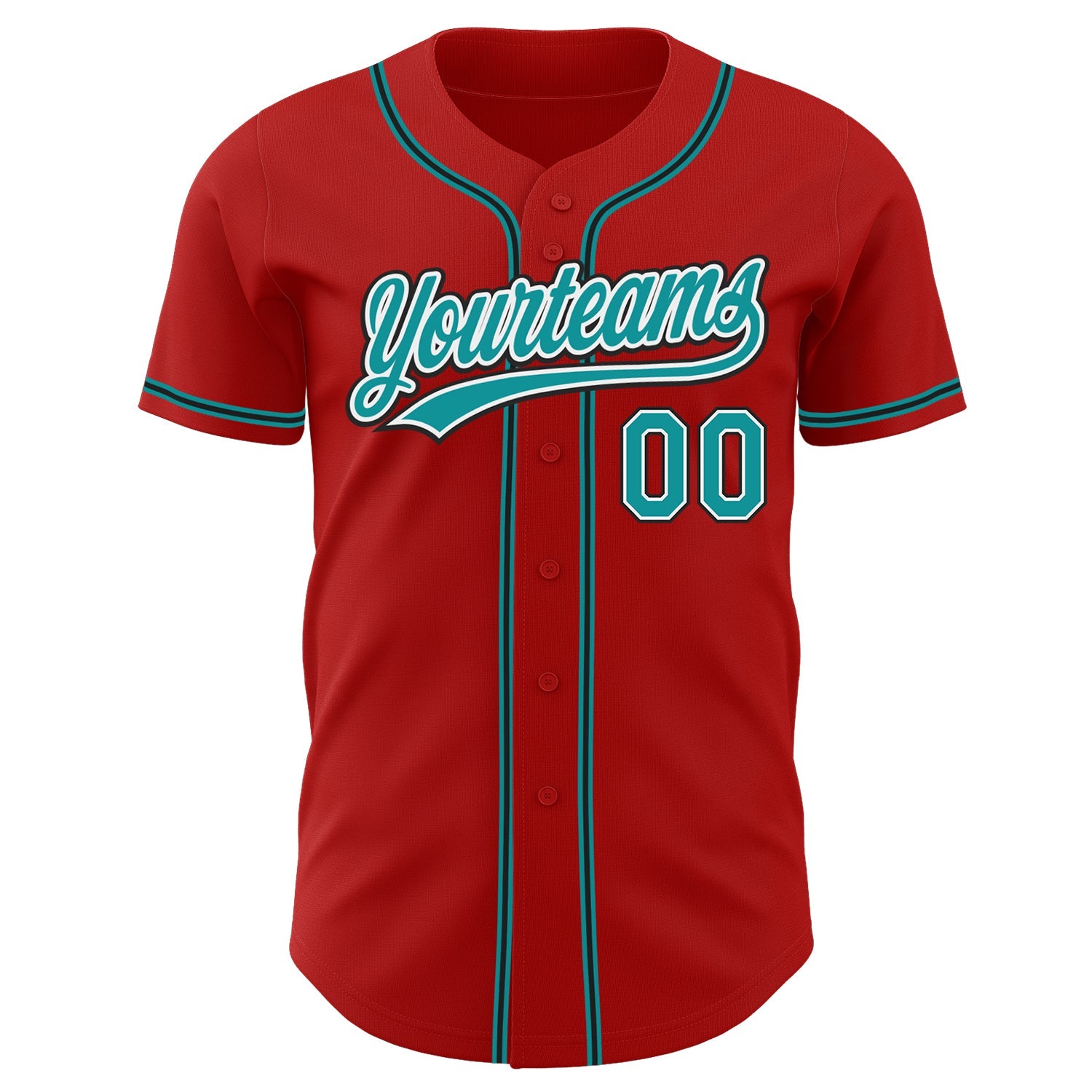 Custom Red Teal-Black Authentic Baseball Jersey Discount – snapmade