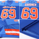 Custom Royal Orange-White Mesh Authentic Football Jersey