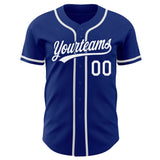 Custom Royal White Authentic Baseball Jersey