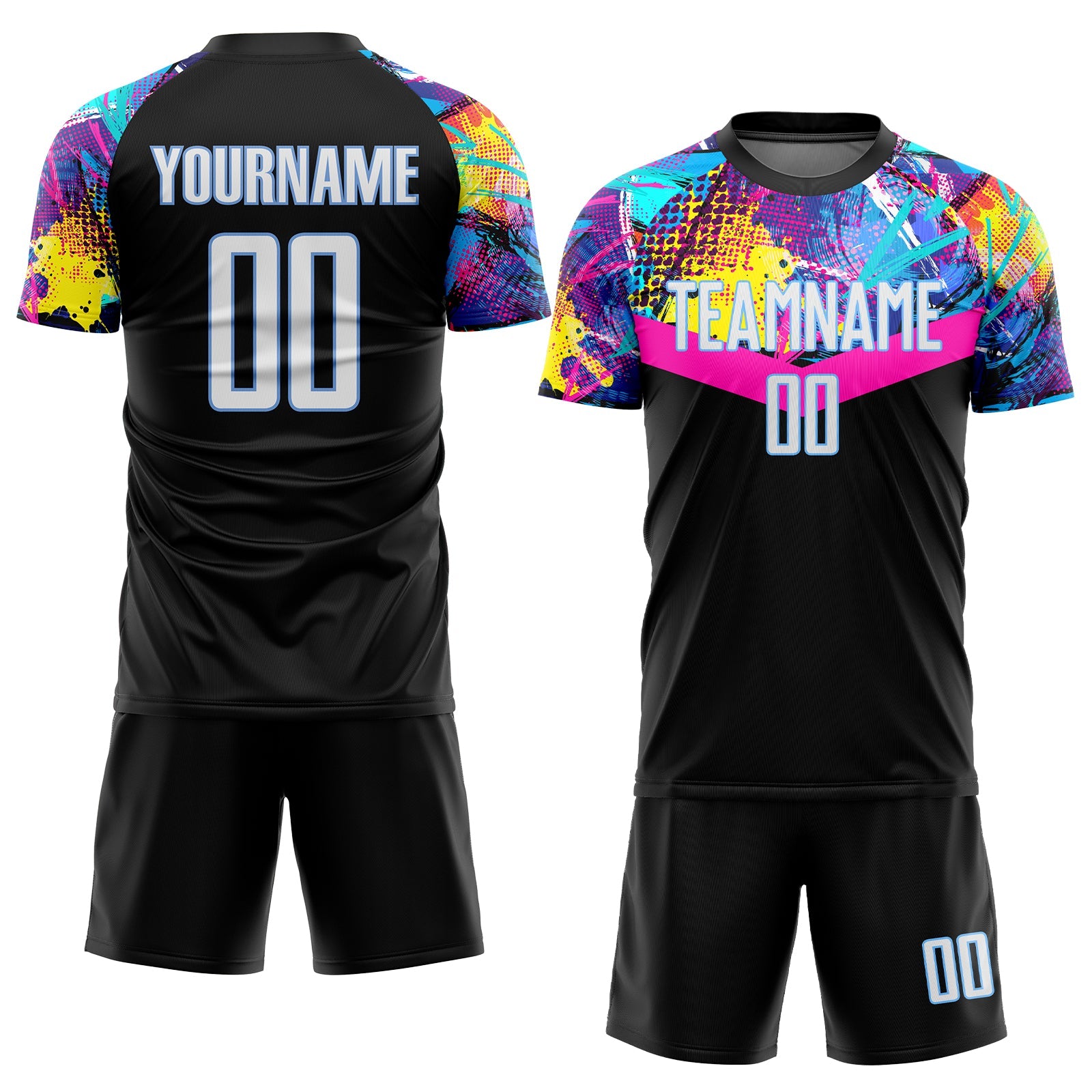 Custom Black Red-White Sublimation Soccer Uniform Jersey Discount