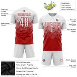 Custom Red White Sublimation Soccer Uniform Jersey