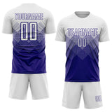 Custom Purple White Sublimation Soccer Uniform Jersey