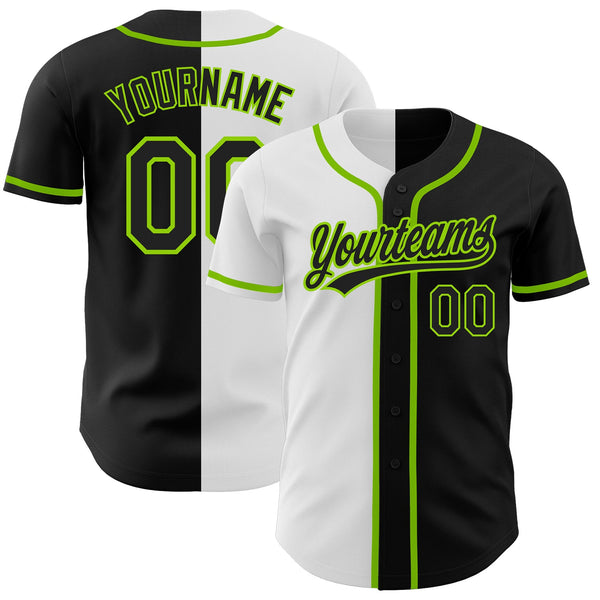 Custom Green Red-Gold Authentic Split Fashion Baseball Jersey Discount –  snapmade