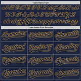 Custom Navy Navy White-Old Gold Authentic Split Fashion Baseball Jersey