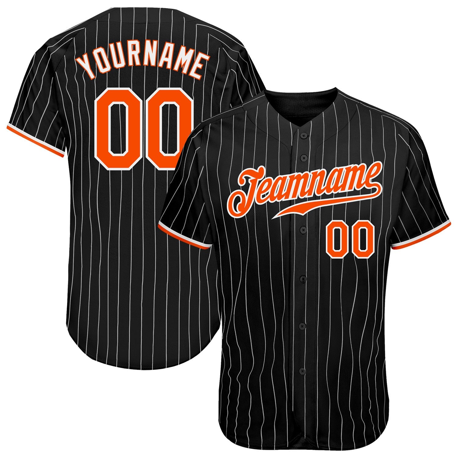 Custom Cream Royal Pinstripe Royal-Orange Authentic Baseball Jersey Discount