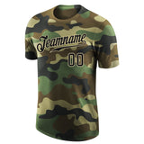 Custom Camo Black-Cream Performance Salute To Service T-Shirt