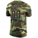 Custom Camo Black-Cream Performance Salute To Service T-Shirt