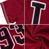 Custom Crimson Black-City Cream Authentic Baseball Jersey