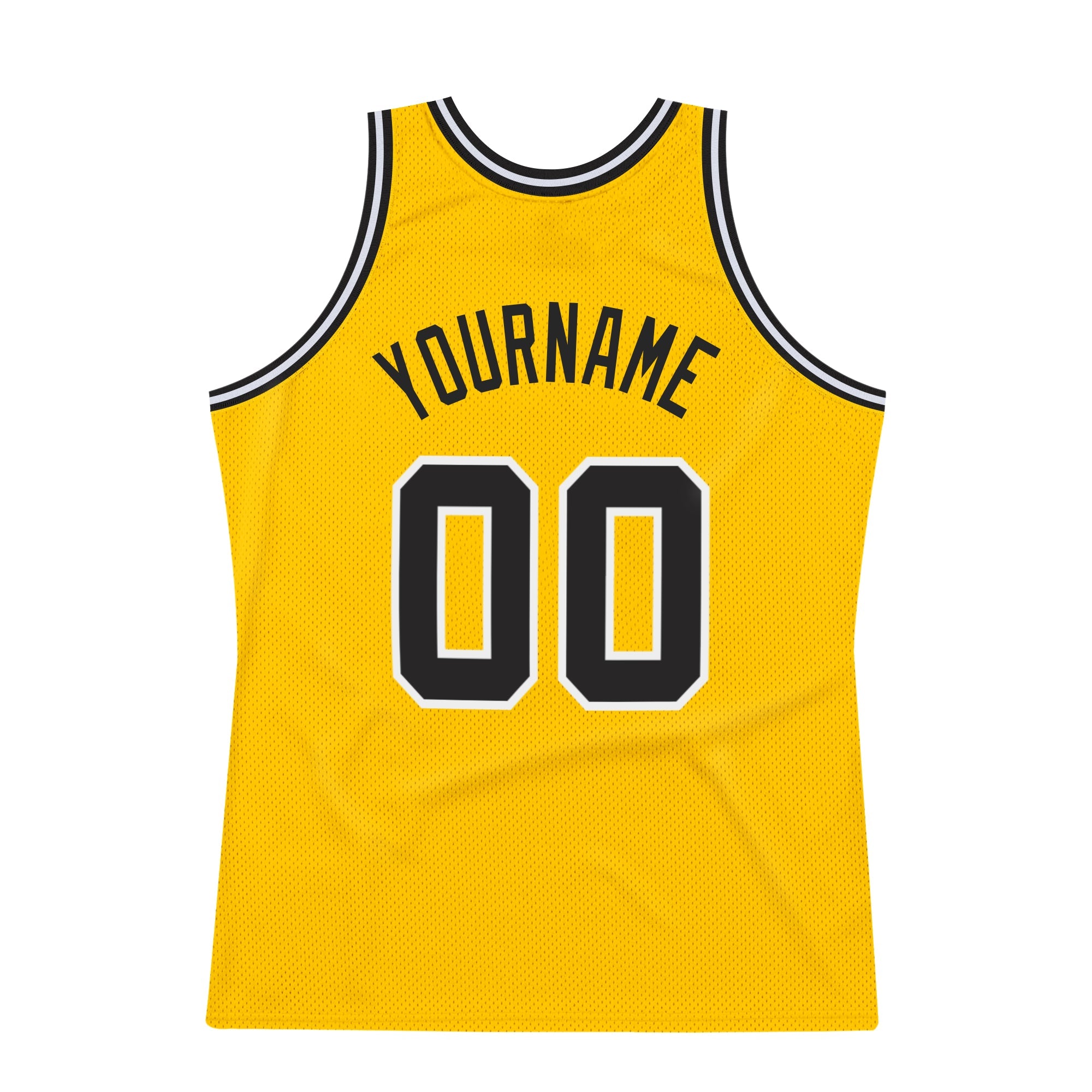 Custom White Purple-Gold Authentic Throwback Basketball Jersey
