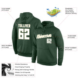 Custom Stitched Green White-Cream Sports Pullover Sweatshirt Hoodie