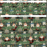 Custom Green Green-Cream Christmas 3D Authentic Baseball Jersey