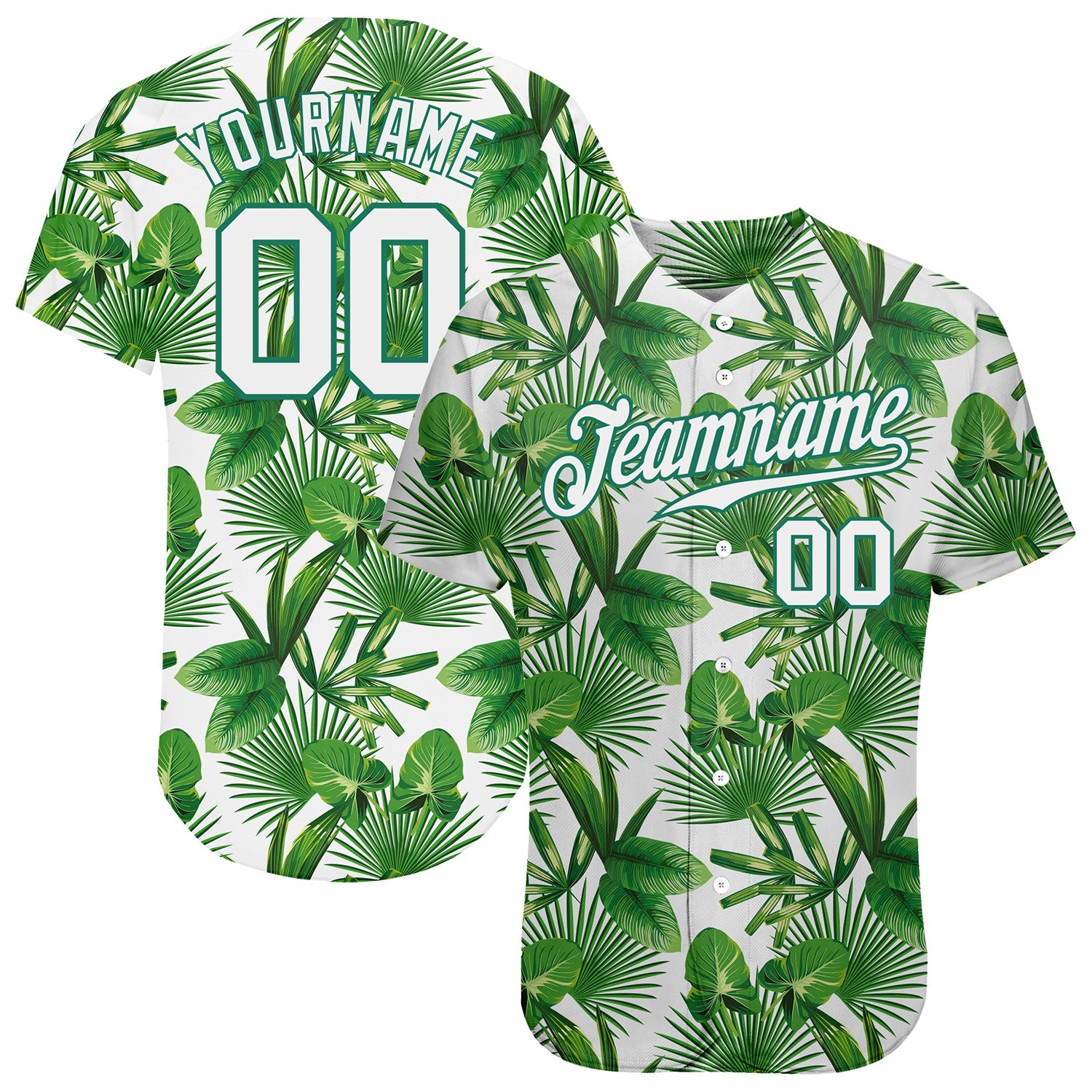 Custom White Kelly Green Authentic Baseball Jersey Discount