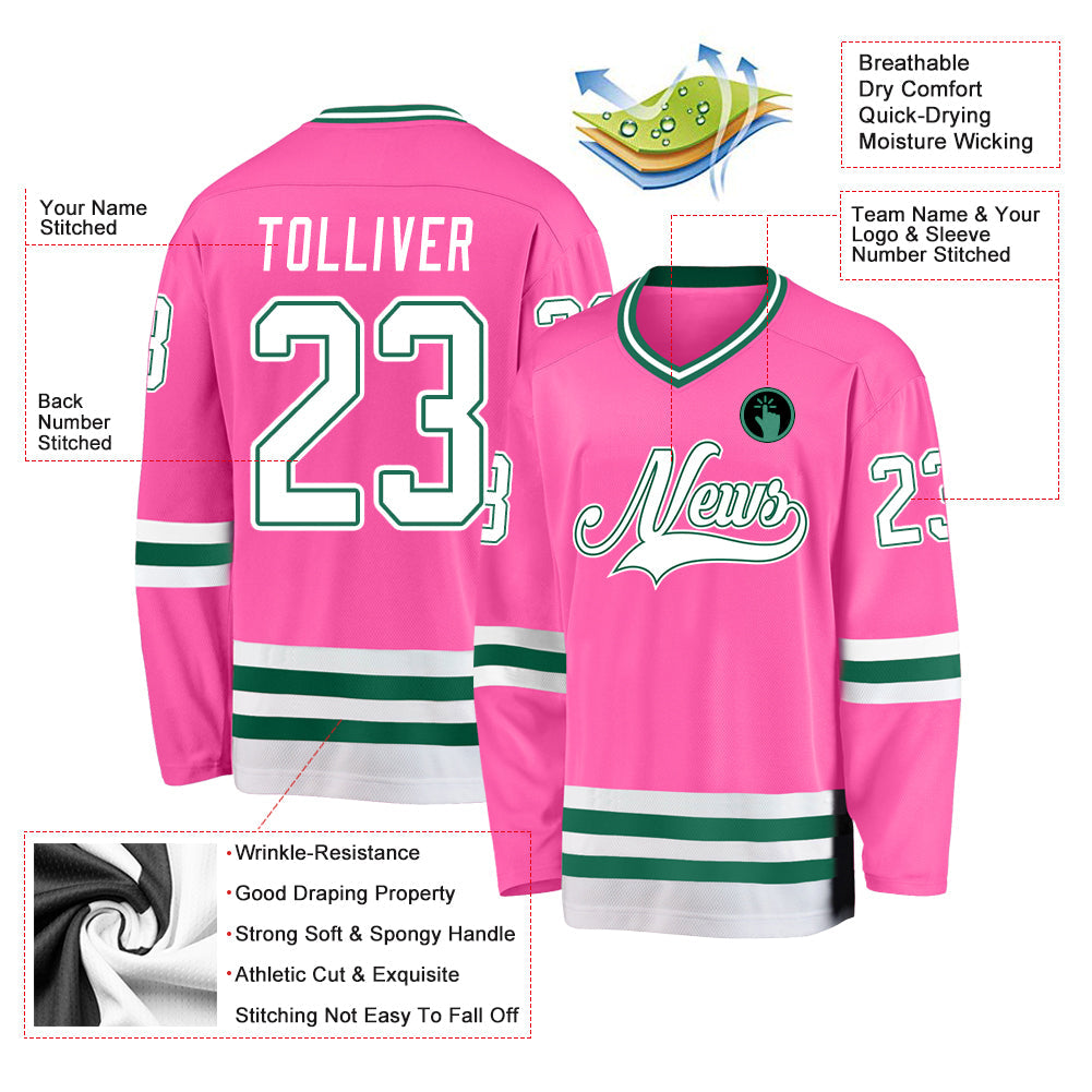 Custom Kelly Green Hockey Jerseys