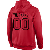 Custom Stitched Red Red-Black Sports Pullover Sweatshirt Hoodie