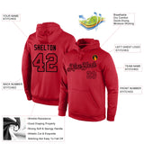 Custom Stitched Red Red-Black Sports Pullover Sweatshirt Hoodie