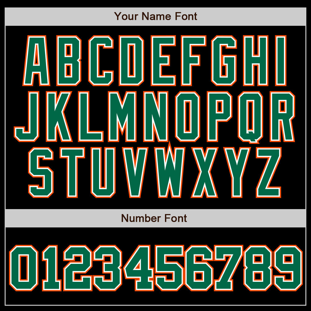 Custom Black Orange-Kelly Green Authentic Baseball Jersey Discount