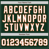 Custom Green White-Orange Authentic Two Tone Baseball Jersey