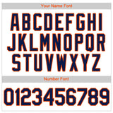 Custom White Navy-Orange Authentic Baseball Jersey