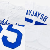 Custom White Navy-White Authentic Baseball Jersey